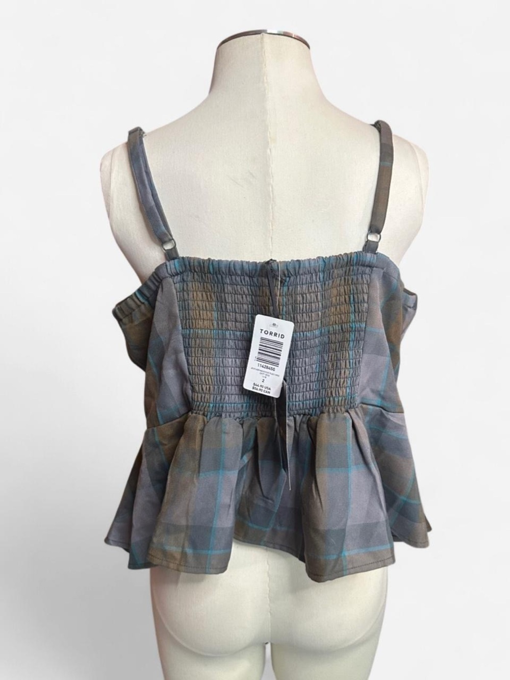 Outlander x Torrid Plaid Accessory with Celtic Corset Detail in Olive & Gray - Picture 3 of 6